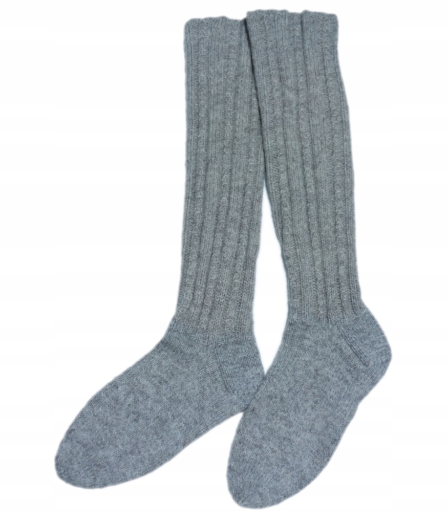 Handmade podkolanówki zimowe długie wełniane skarpety Wełniane grube 38-41