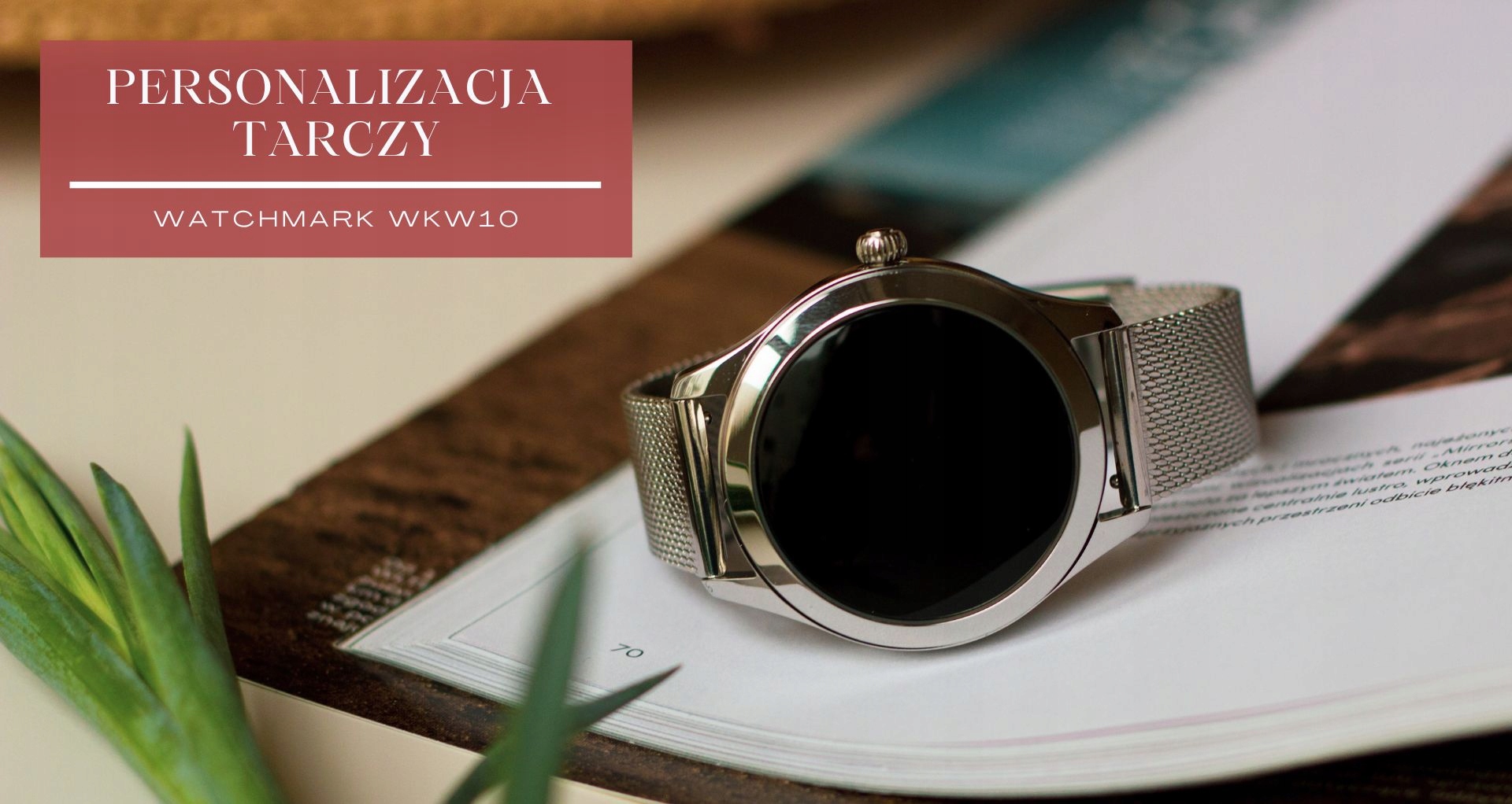 Smartwatch dla kobiet srebrna bransoleta Watchmark Kompatybilność systemowa Android iOS