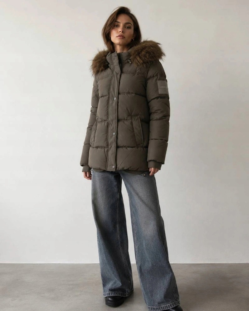 Bunda Puffer KK60610 Khaki XL (42)