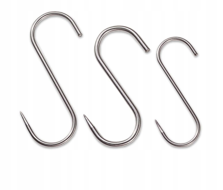 z nerezové oceli háky, S-háky 160 mm, do 100 kg Landig 10 ks