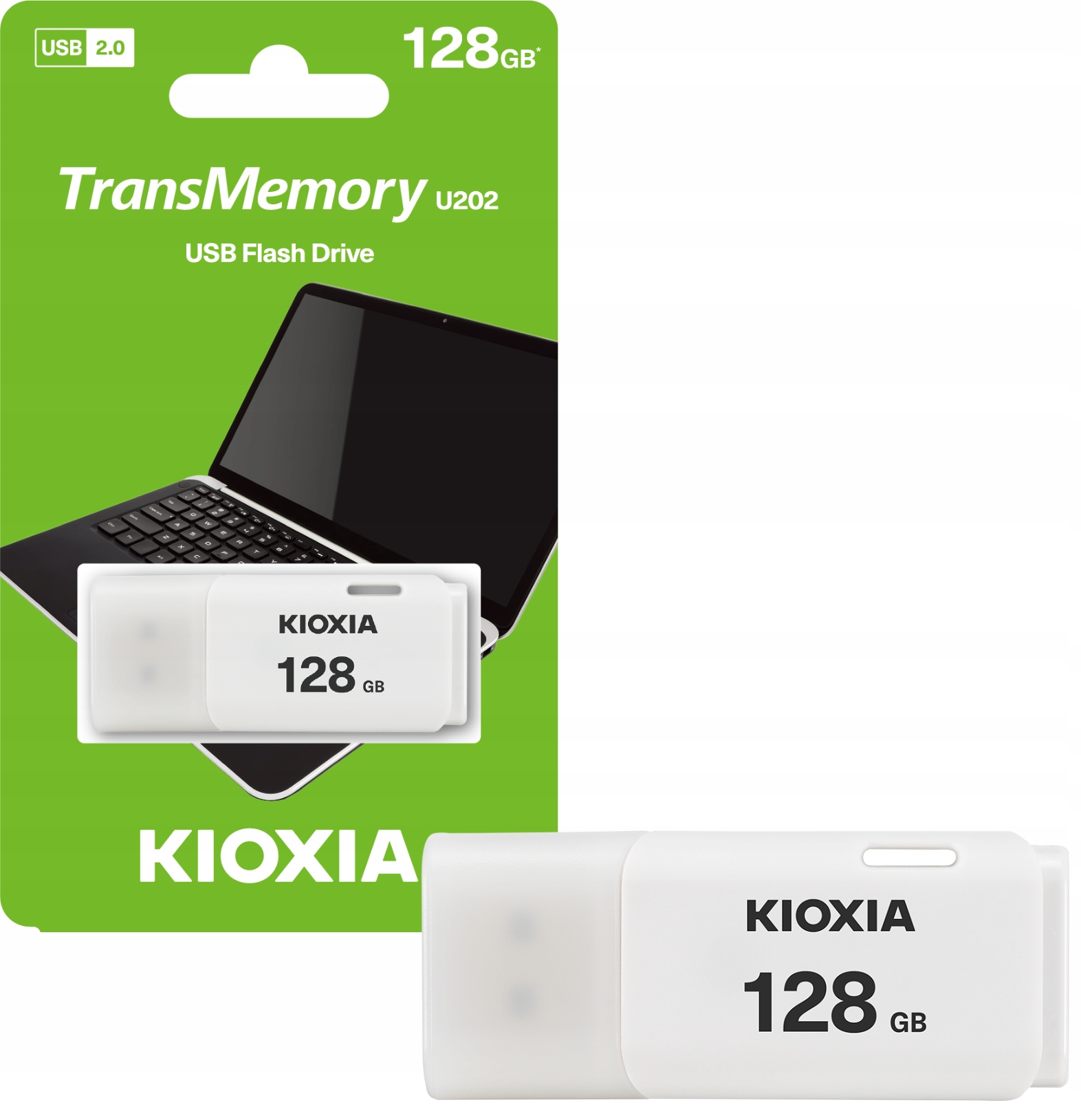 Флешка Kioxia TransMemory U202 128 ГБ USB 2.0 белый