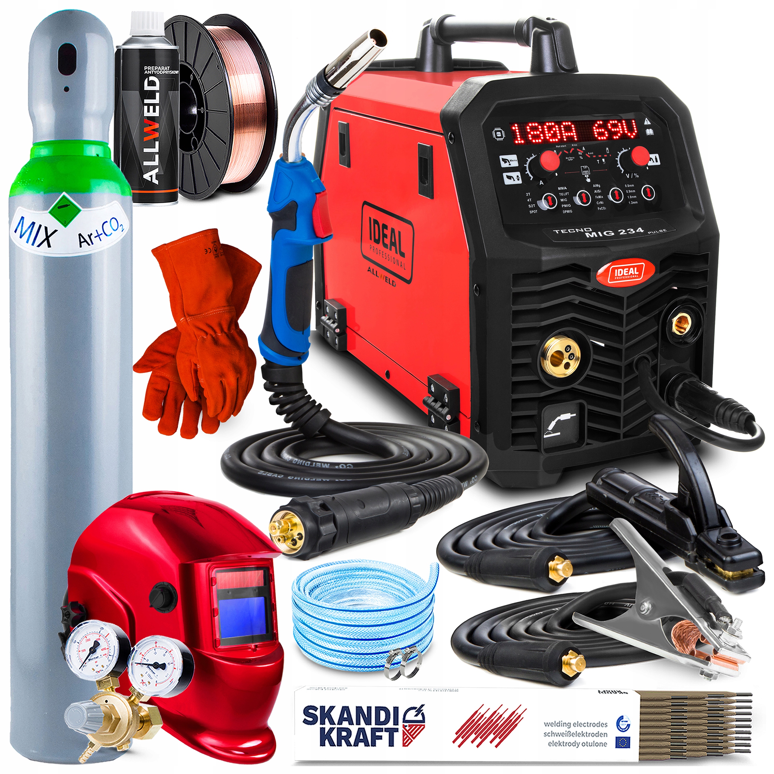 Svařovací Stroj Migomat Ideal Mig 234 Dual Puls Mma Tig Alu Syn 200A 230V 4X4 Flux