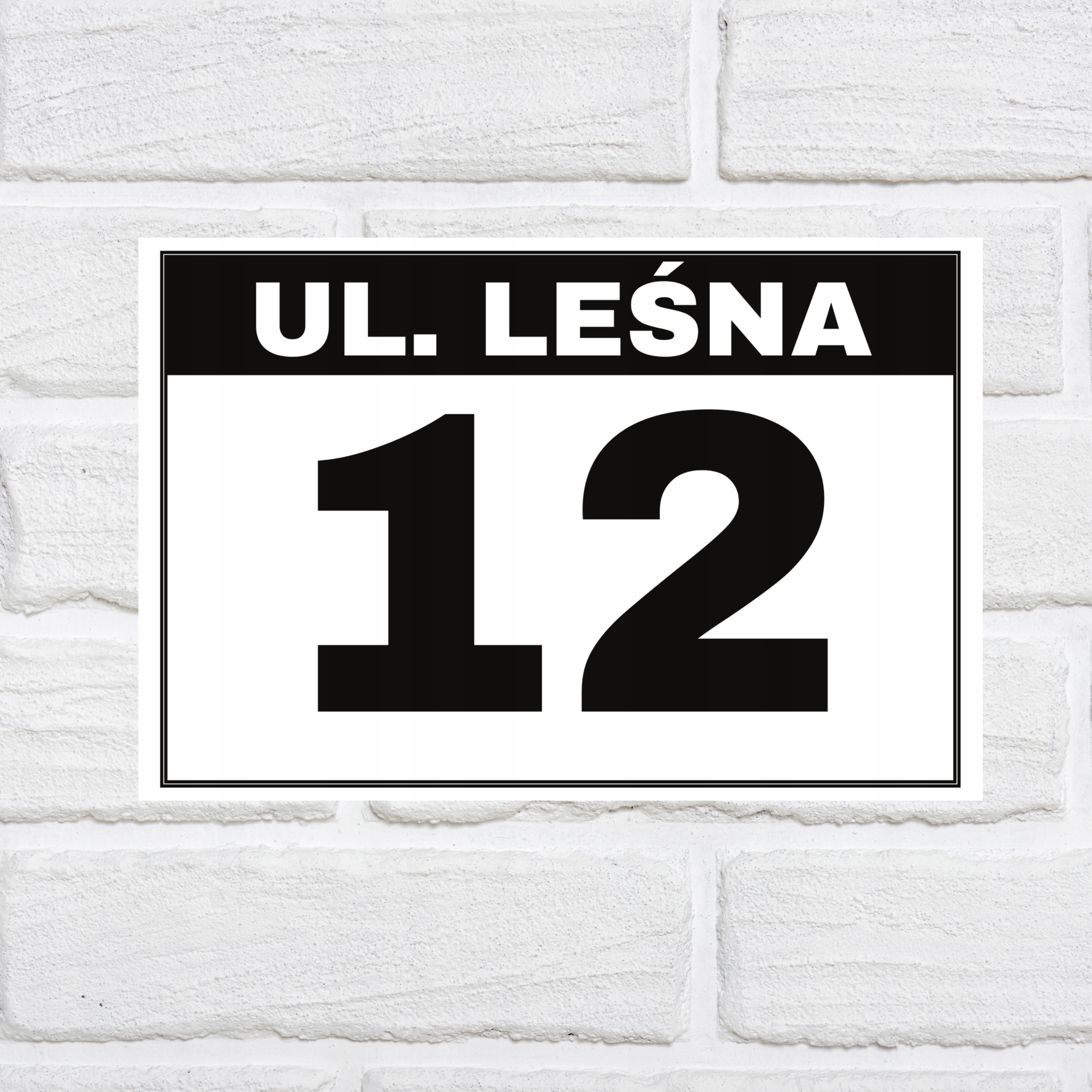 NUMER NA DOM 30x20cm TABLICZKA ADRESOWA Z NUMEREM DOMU | WZORY | + Taśma 3m Kod producenta TAB_UV_PCV_DOM_07