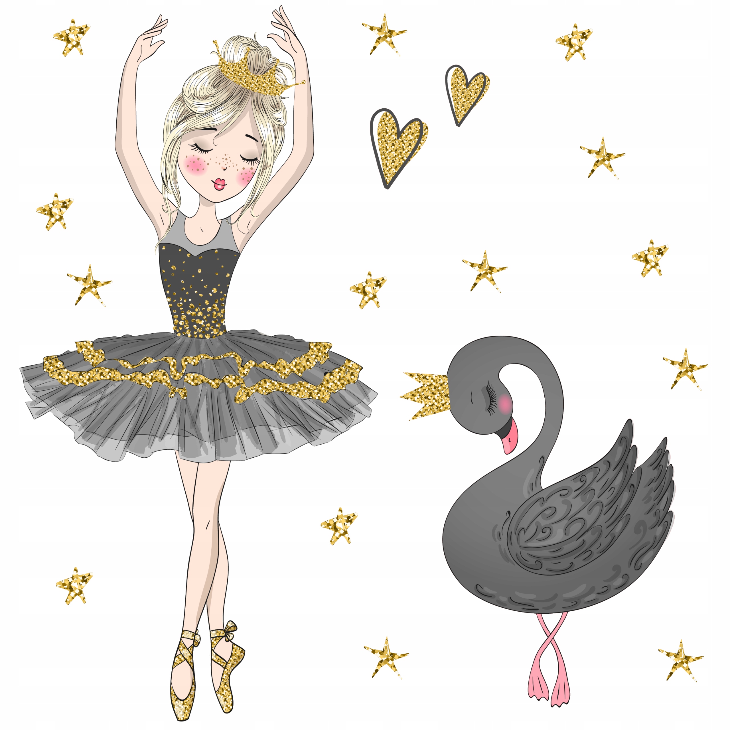 

Baletnica Łabędź Naklejki Na Ścianę Dla Dzieci 100