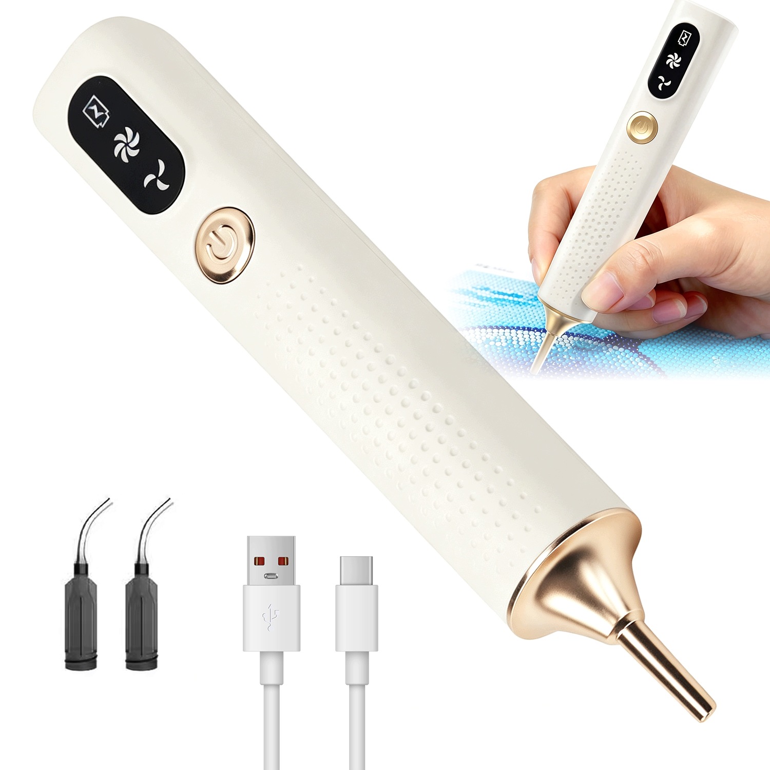 Diamantová Výšivka Sada Sacího Pera 500MAH Pro Diamanty Pro Diy Práce
