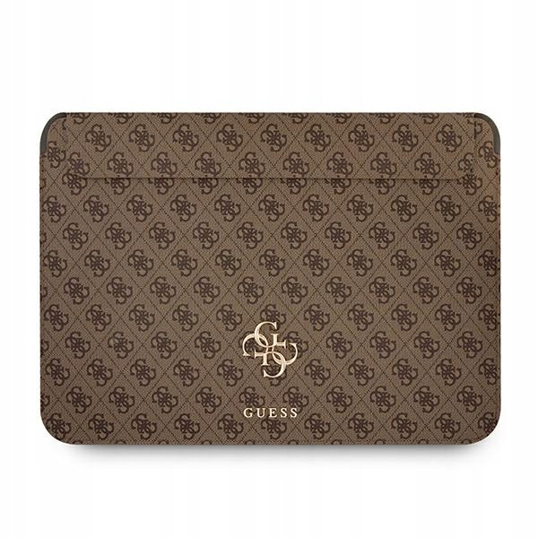 Guess pouzdro na notebook 13" hnědé hnědé 4G Big Logo