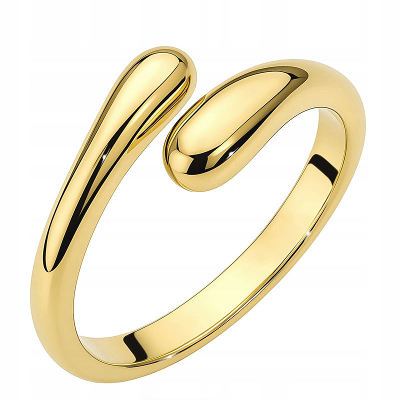 Stříbrný Prstýnek Prsten ryzost 925 Hladký Zavinovací Kapka vel.20