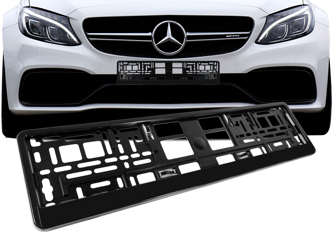 RAMKI RAMKA POD TABLICE REJESTRACYJNE CZARNY MAT ATEST PL EU Producent Agmi