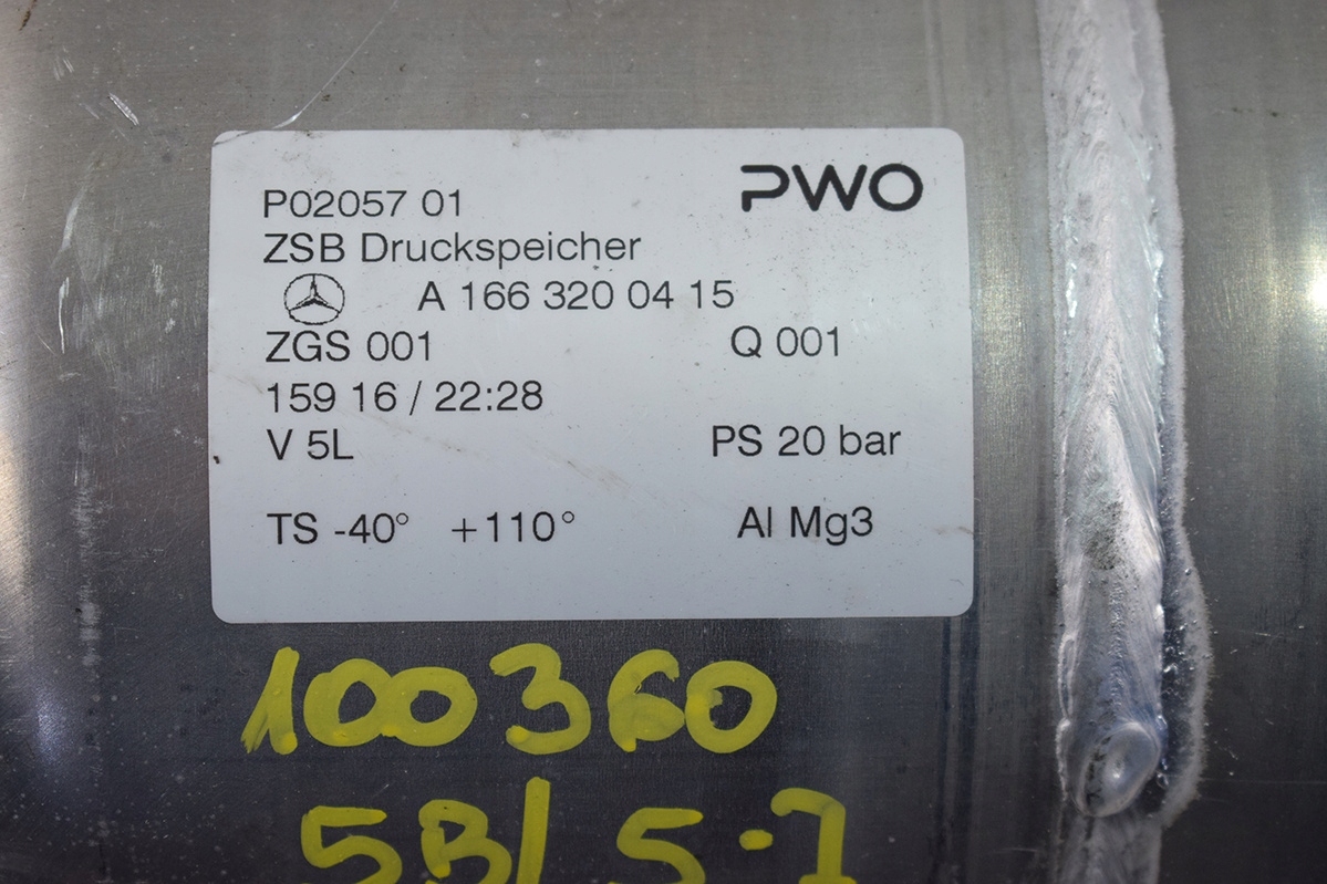 tank air MERCEDES ML W166 A1663200415