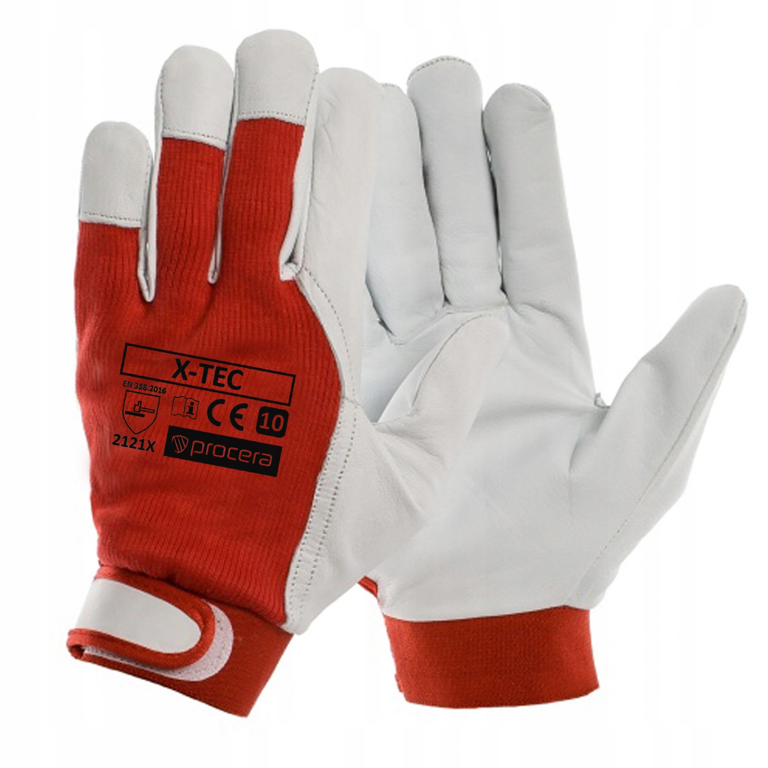 

Rękawiczki Wzmocnione Skórą Kozią X-tec r. 10