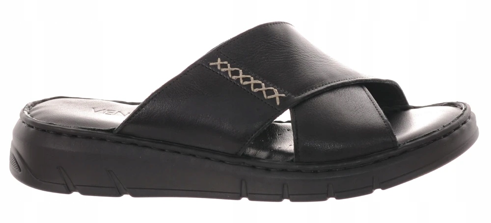 Venezia černé dámské nazouváky z přírodní kůže, prodyšné, pohodlné, velikost 41