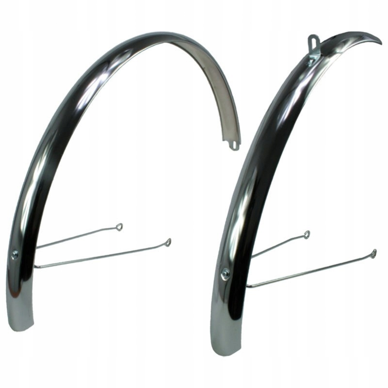 Błotniki rowerowe CS011 Stal 28 srebrne