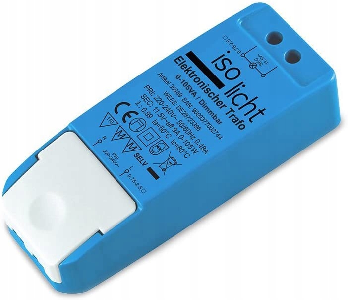 ISO LICHT TRANSFORMATOR ELEKTRONICZNY 12V 0-105W