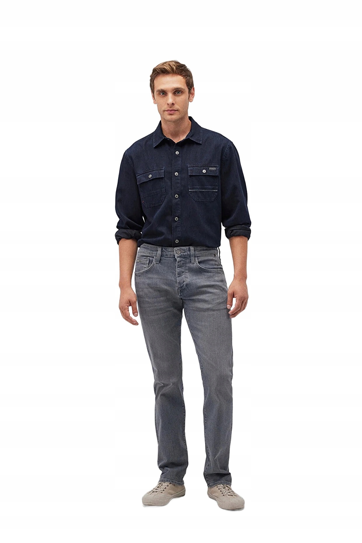 Mavi Šedé Pánské Džíny Rovné S Oděrkami 32/32 5DA