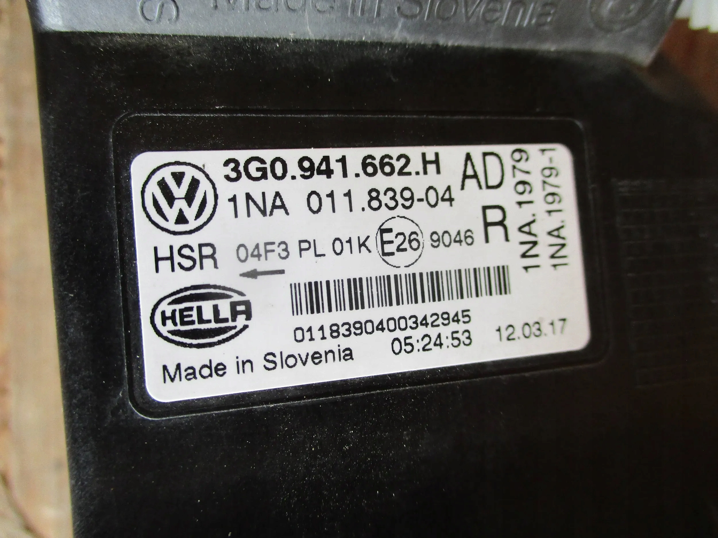 NEBELSCHEINWERFER RECHTS VW PASSAT B8 3G0