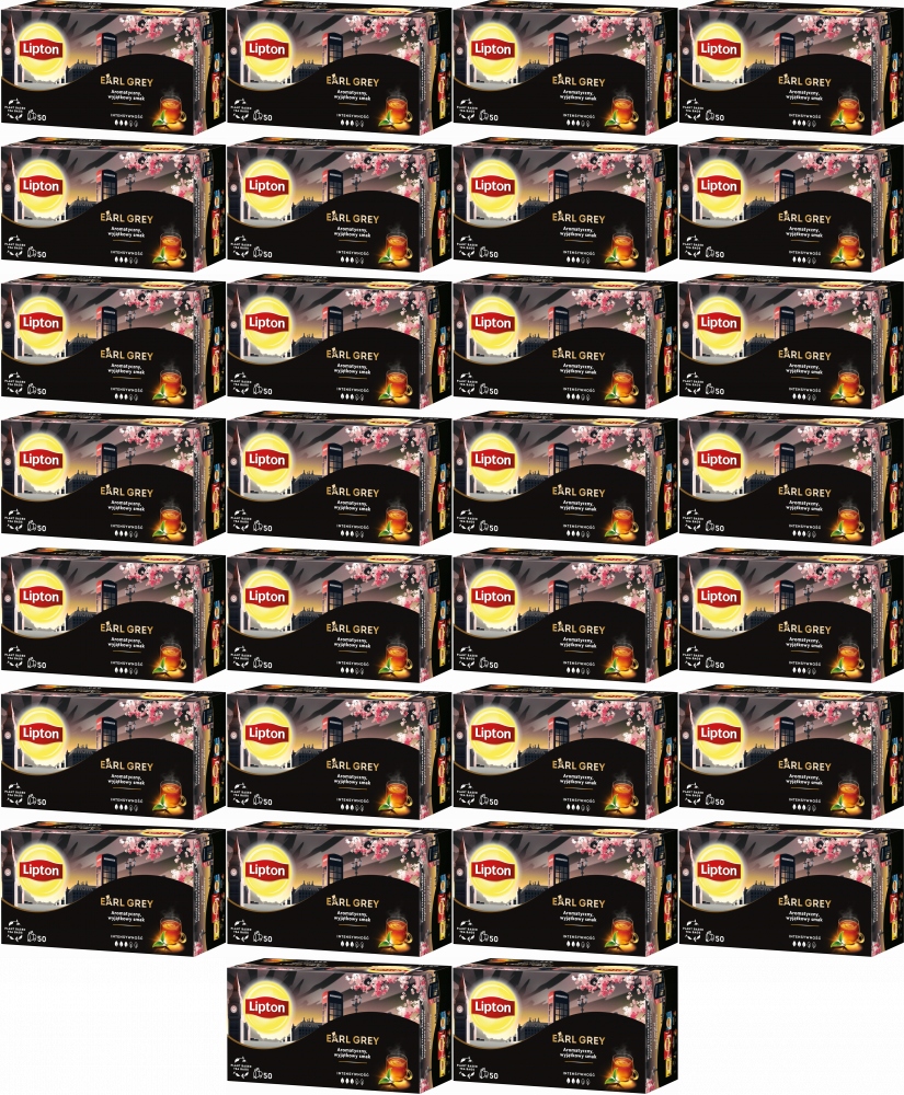 Lipton Earl Grey Herbata czarna 50 torebek x64