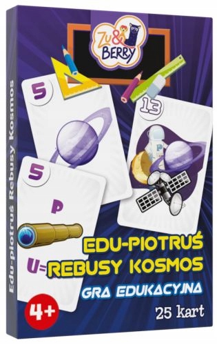 KARTY DO GRY PIOTRUŚ Edu Kosmos Rebusy 25el TREFL