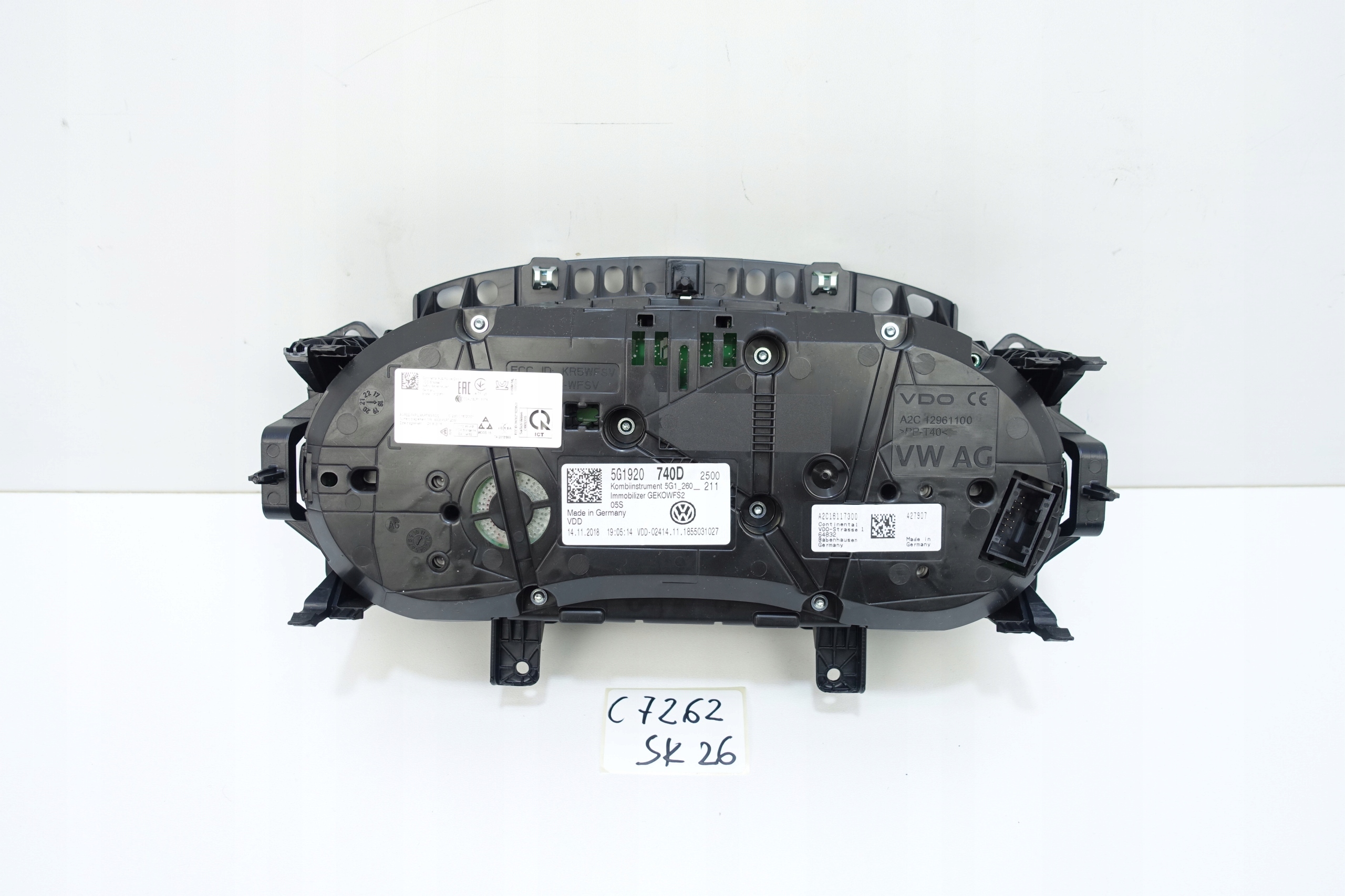 dials dials VW GOLF VII 7 5G 49866KM 5G1920740D