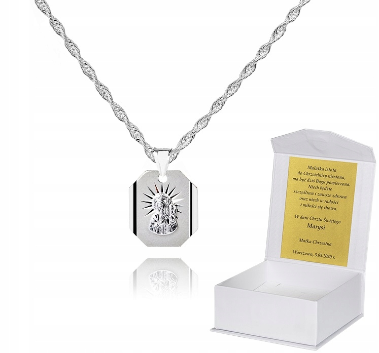 925 Stříbrný řetízek medailonek Dedikace 40 cm S1M7