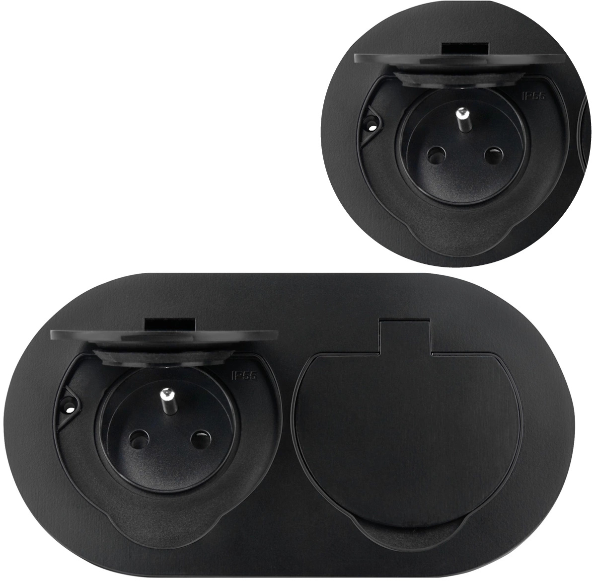 Gniazdo Elektryczne hermetyczne Orno czarny