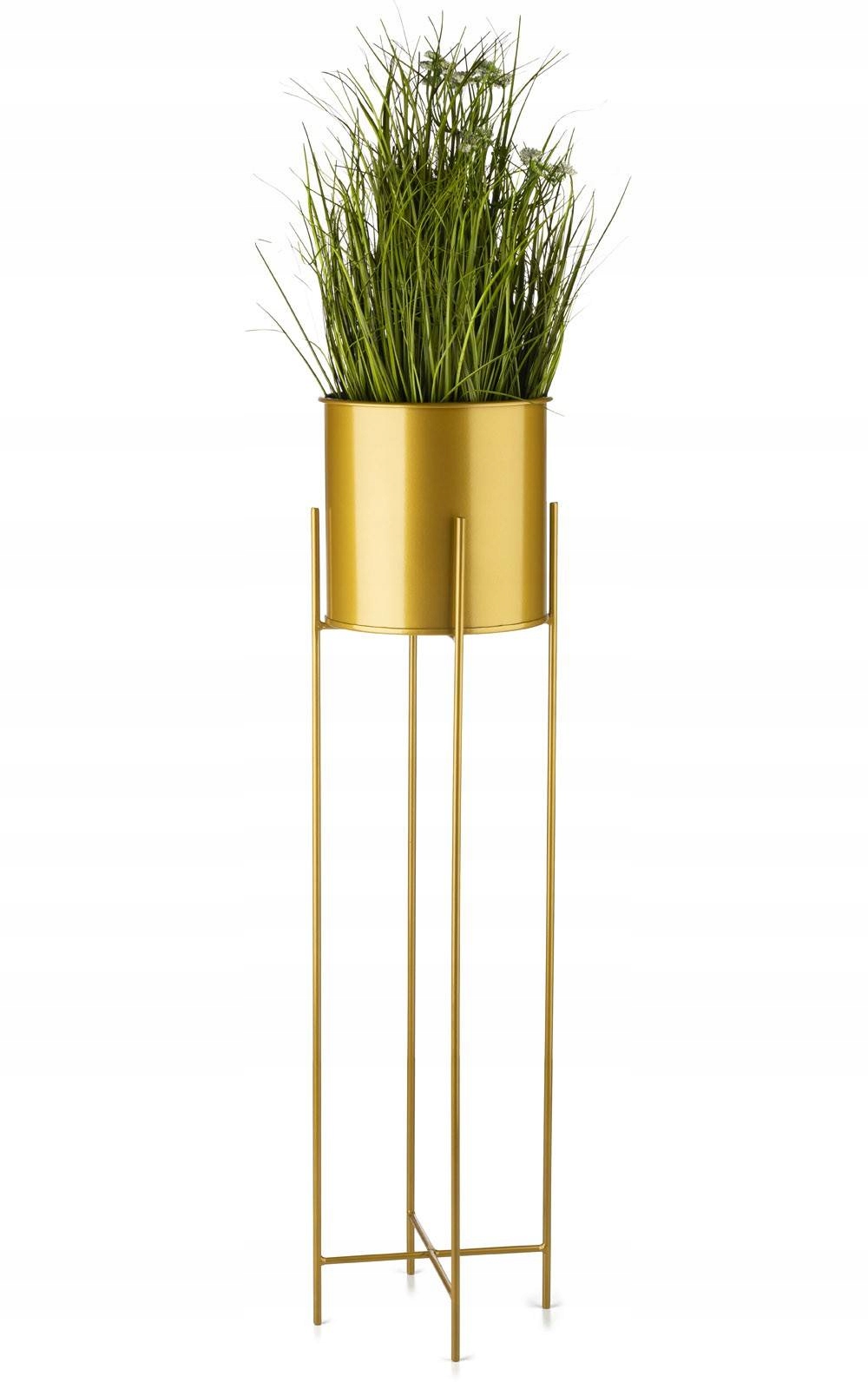 

Okrągła metalowa doniczka donica na stojaku 95 cm