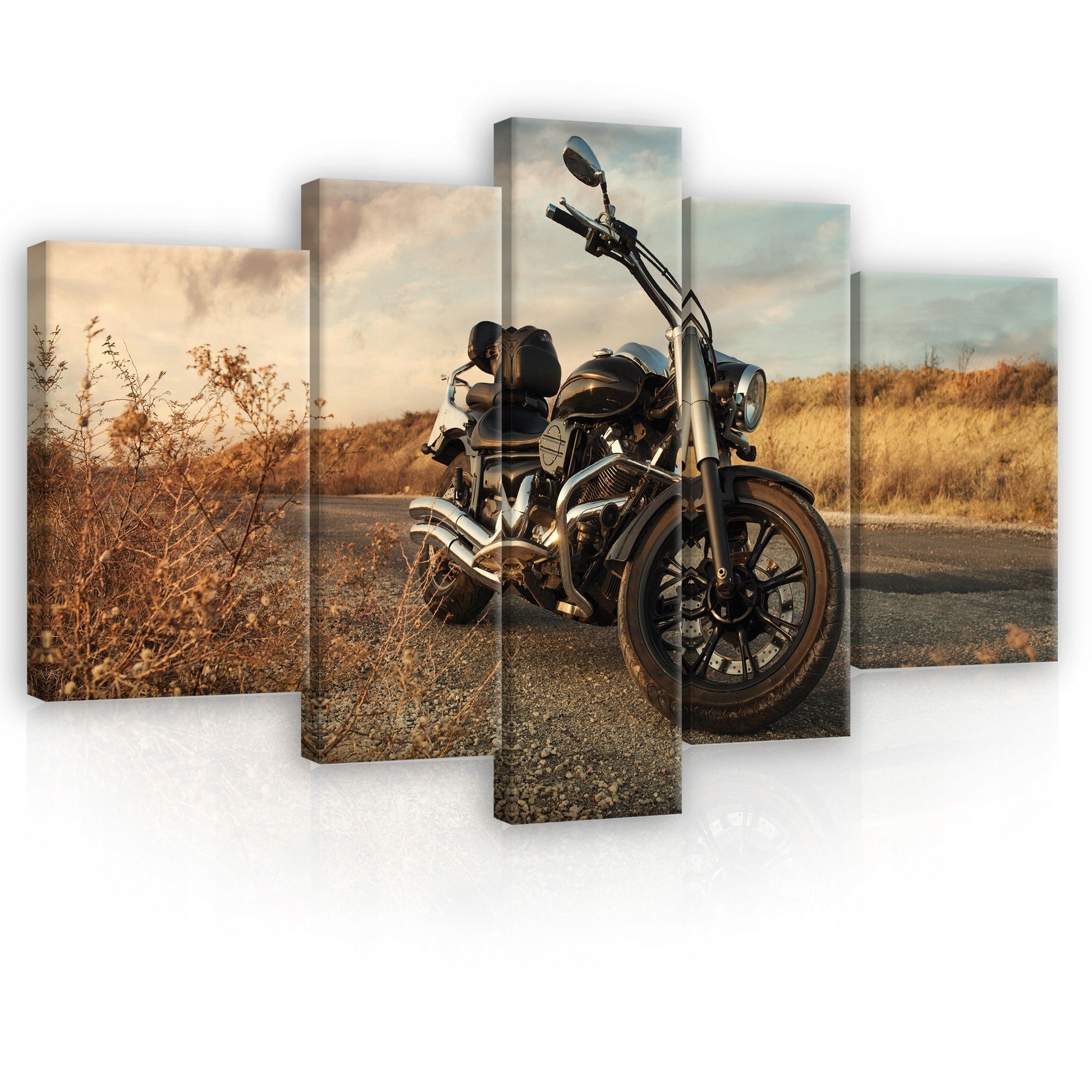 Obraz 170x100 Sloboda cestovanie motocykel cesta západ slnka krajina dobrodružstvo