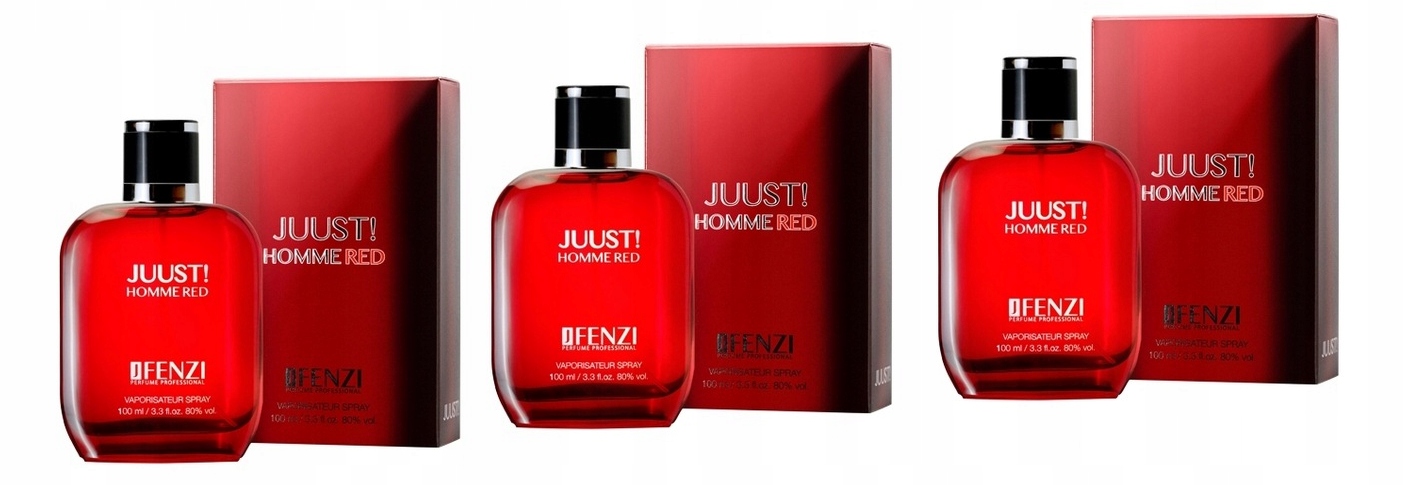 JFenzi Juust! Homme Red 3x100ml Edp