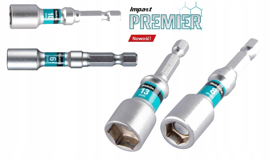 

Makita Premium zestaw nasadek 6,8,10,13 mm 1/4 Mag