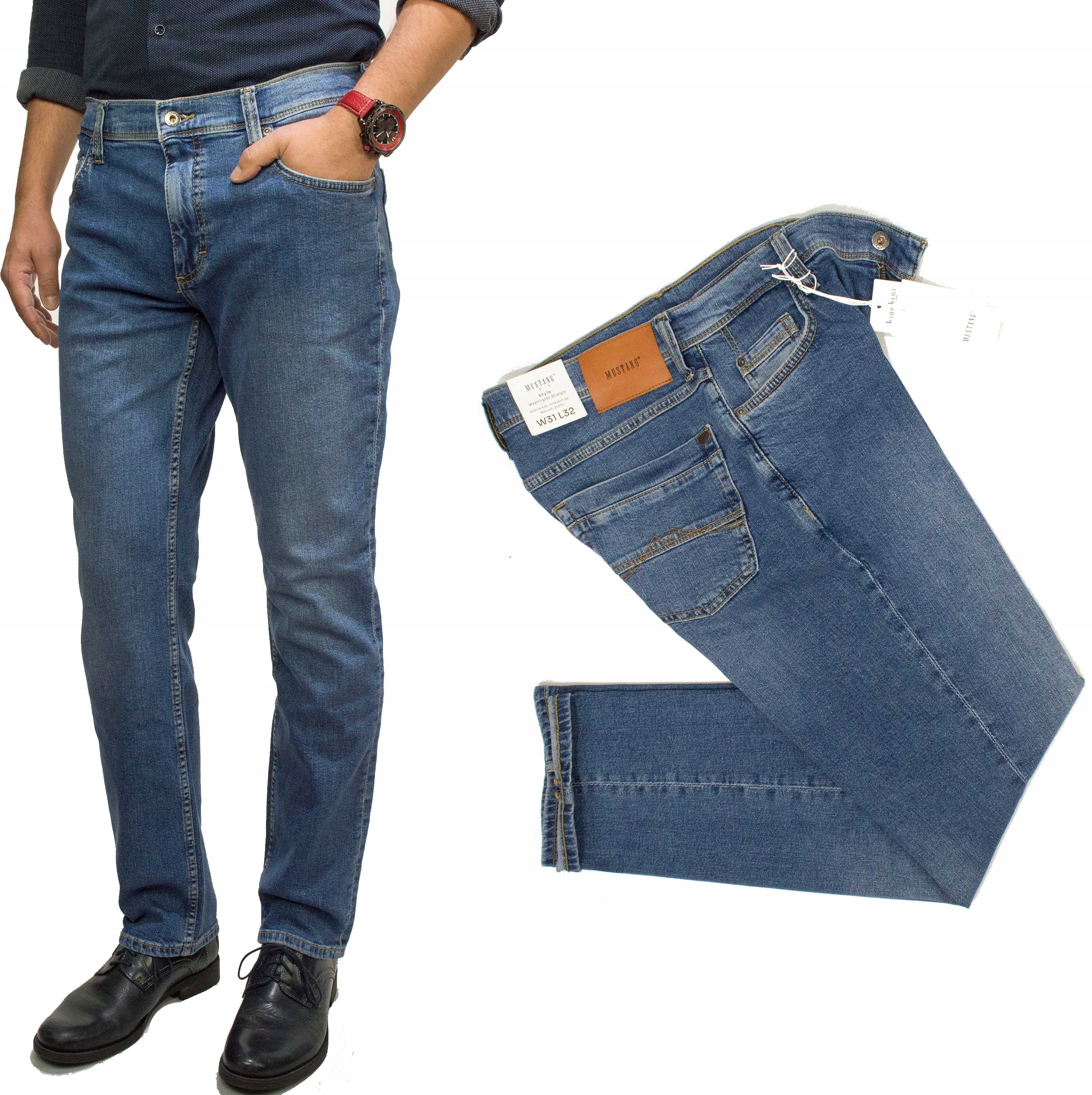 Mustang Washington Straight Frost 582 pánské džínové kalhoty W33 L30