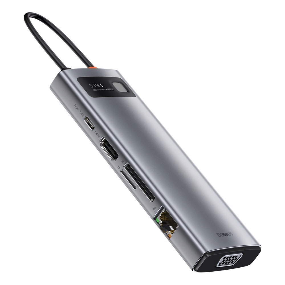 

Hub Usb-c 9w1 Baseus Metal Gleam 3xUSB Pd Vga 100W