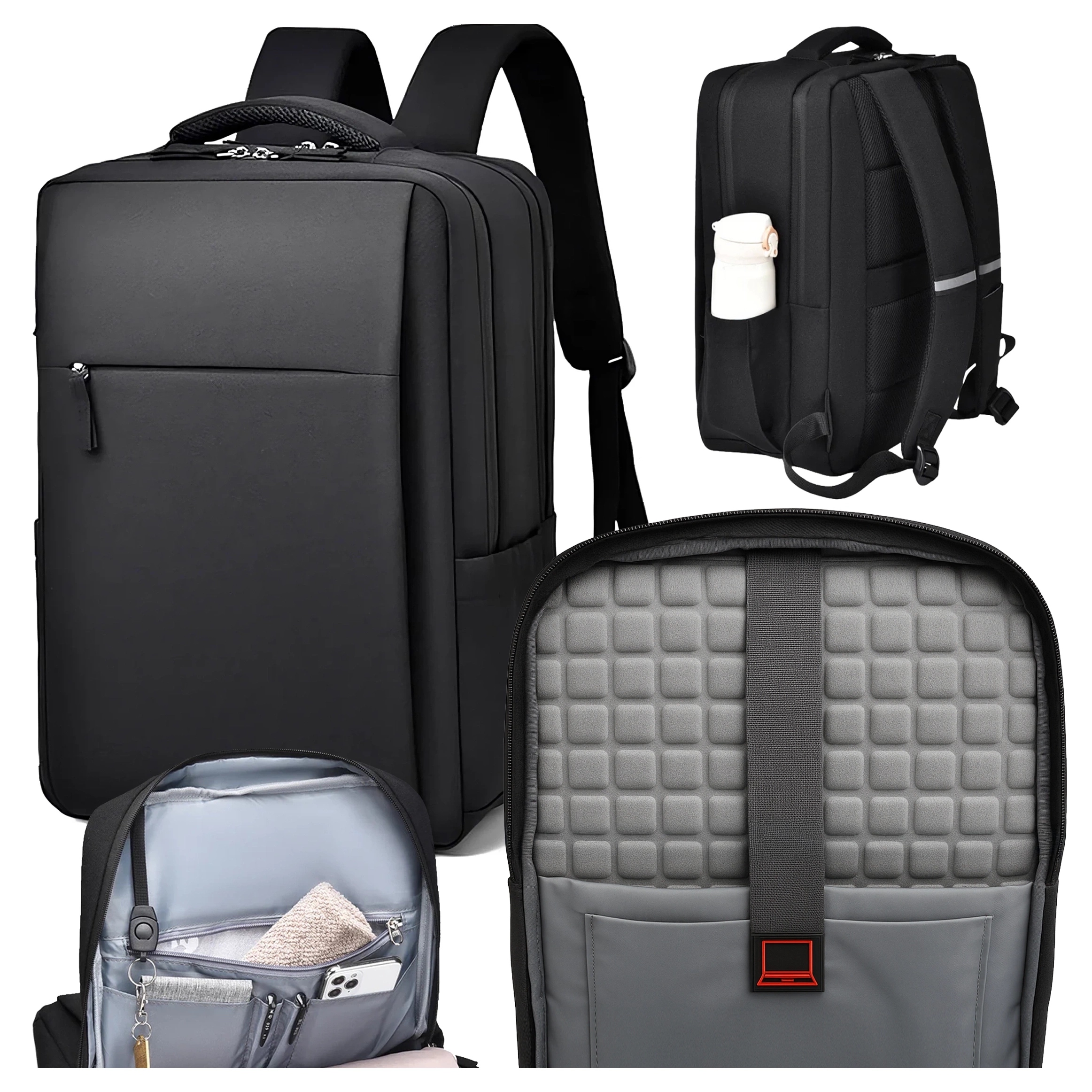 Plecak męski do pracy pojemny funkcjonalny na laptopa 15-16" miejski bagaż