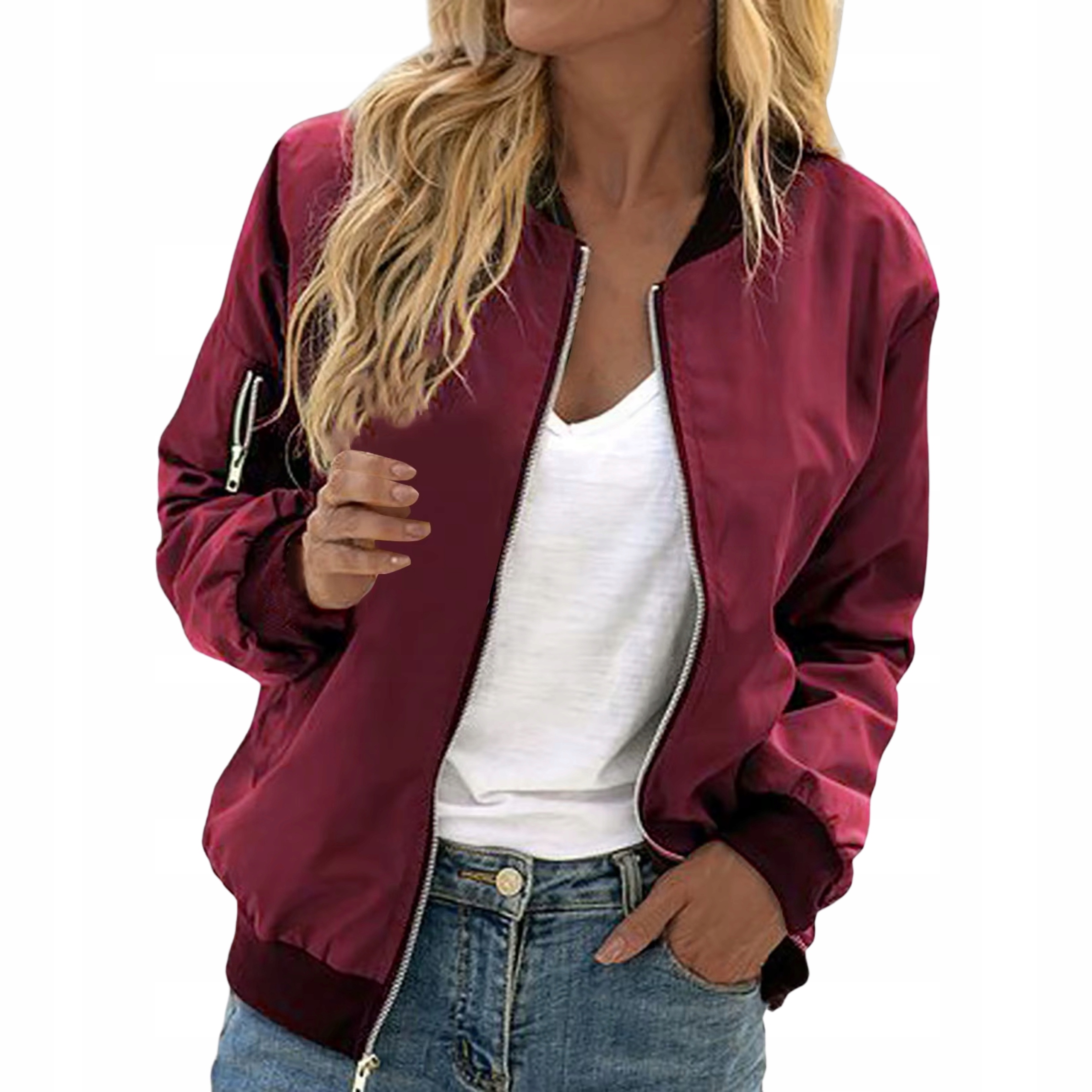 Kurtka bomberka damska wiosenna jesienna stylowa przejściówka