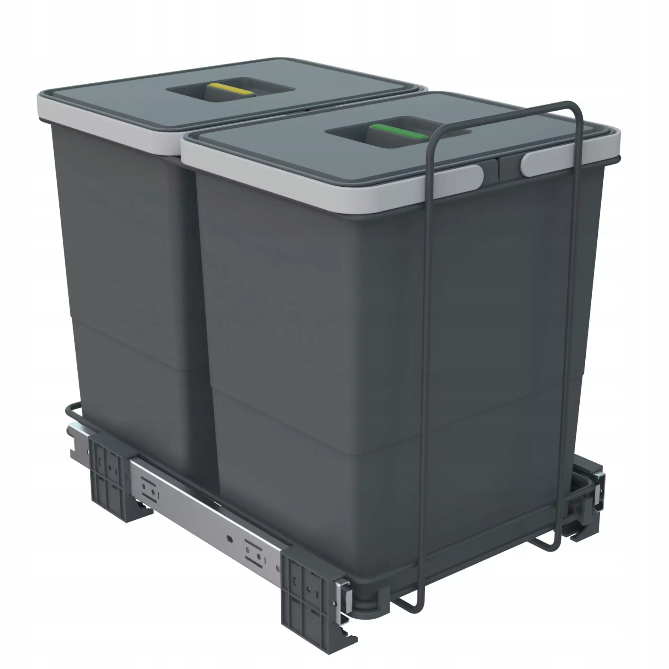 Kosz na śmieci wysuwany do szafki 40 Elletipi segregator sortownik 36l2x18L