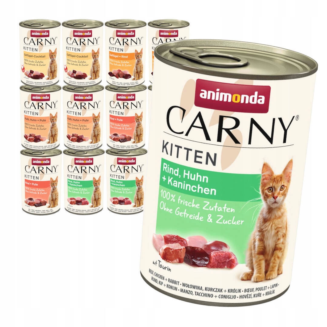 Levně Animonda Carny Kitten 12x400g Vlhké Krmivo pro koťata Mix Chutí