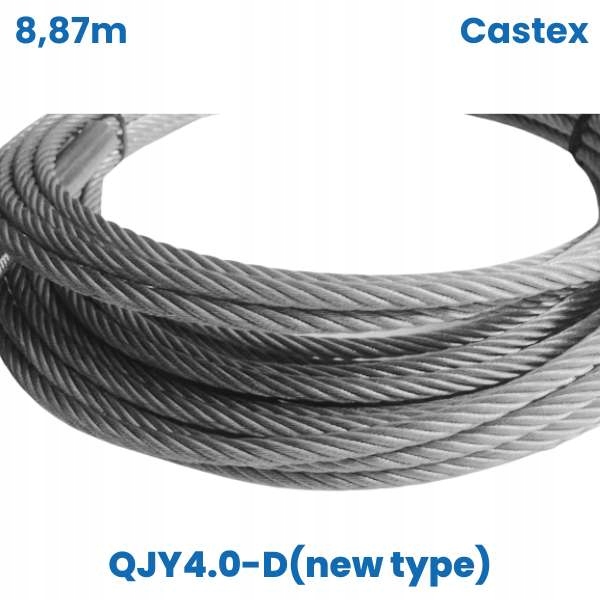 Náhradní Castex: ocelové lano 8,87 m pro QJY4.0-D (nový typ)