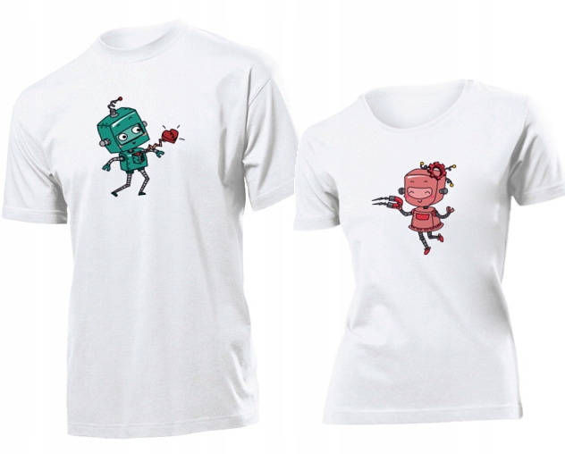 

Koszulki dla par Zakochabe Roboty M