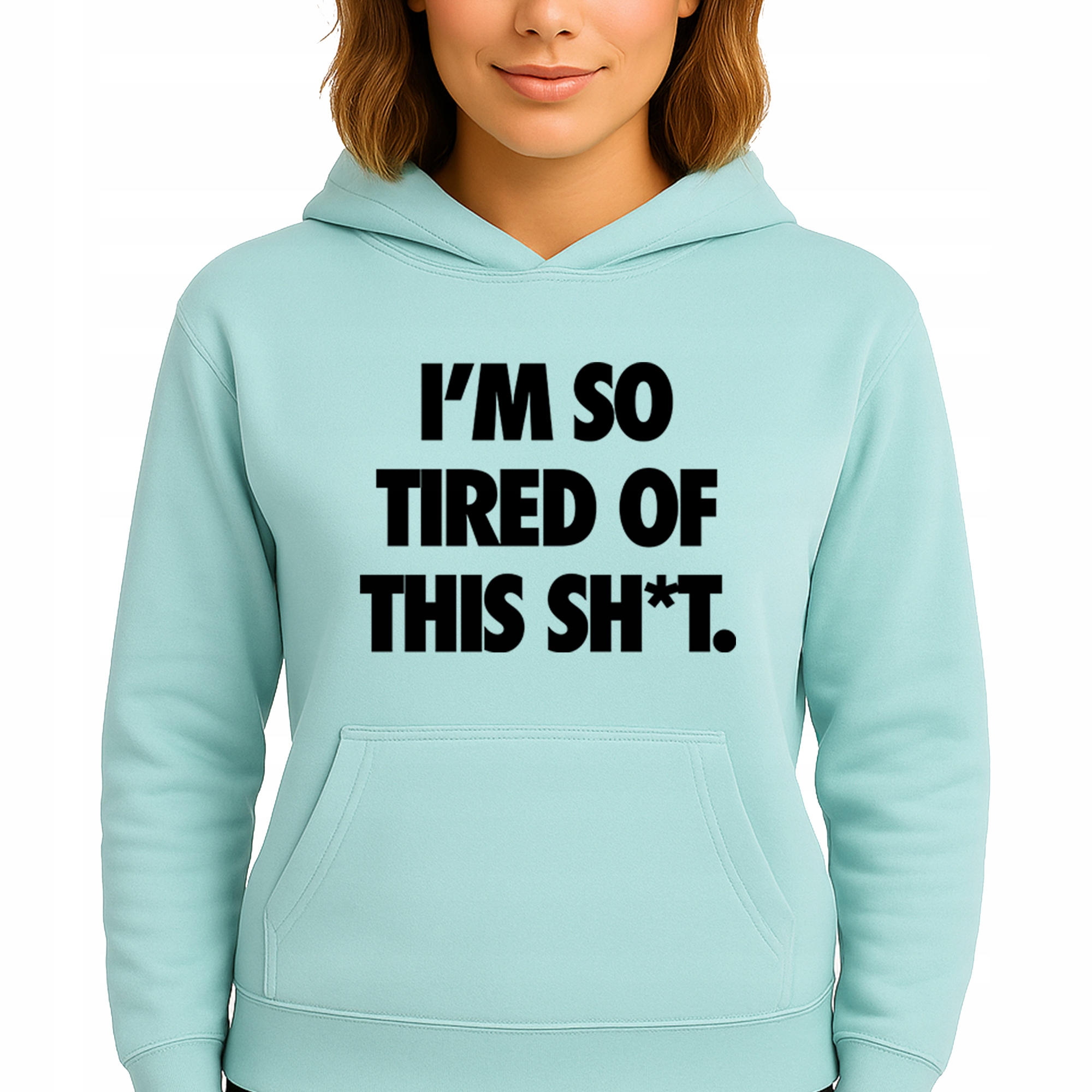 Mikina Mátová Hoodie Kapuce Bavlněná I'M So Tired Of This Sh*t M