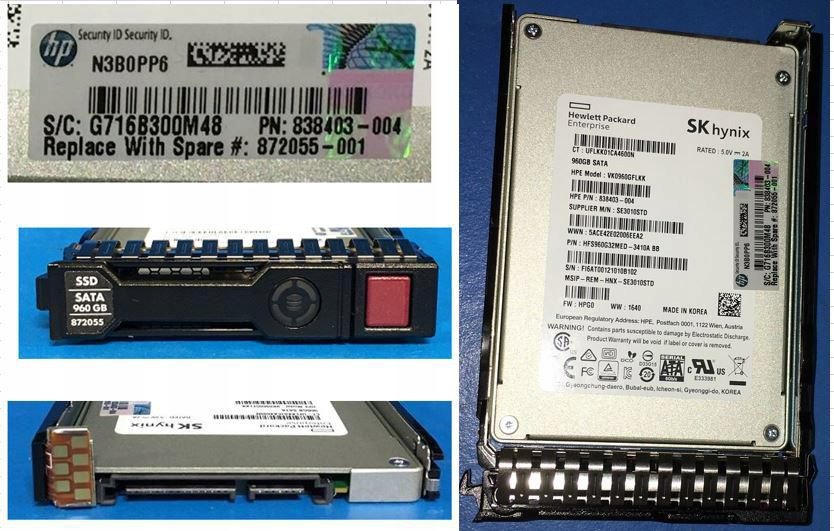 Ssd disk Hewlett Packard Enterprise 960GB 6G Sff Sata RI-1 Sc