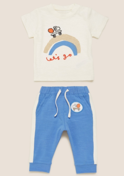 

M&s Komplet T-shirt + Spodnie dresowe roz 72cm