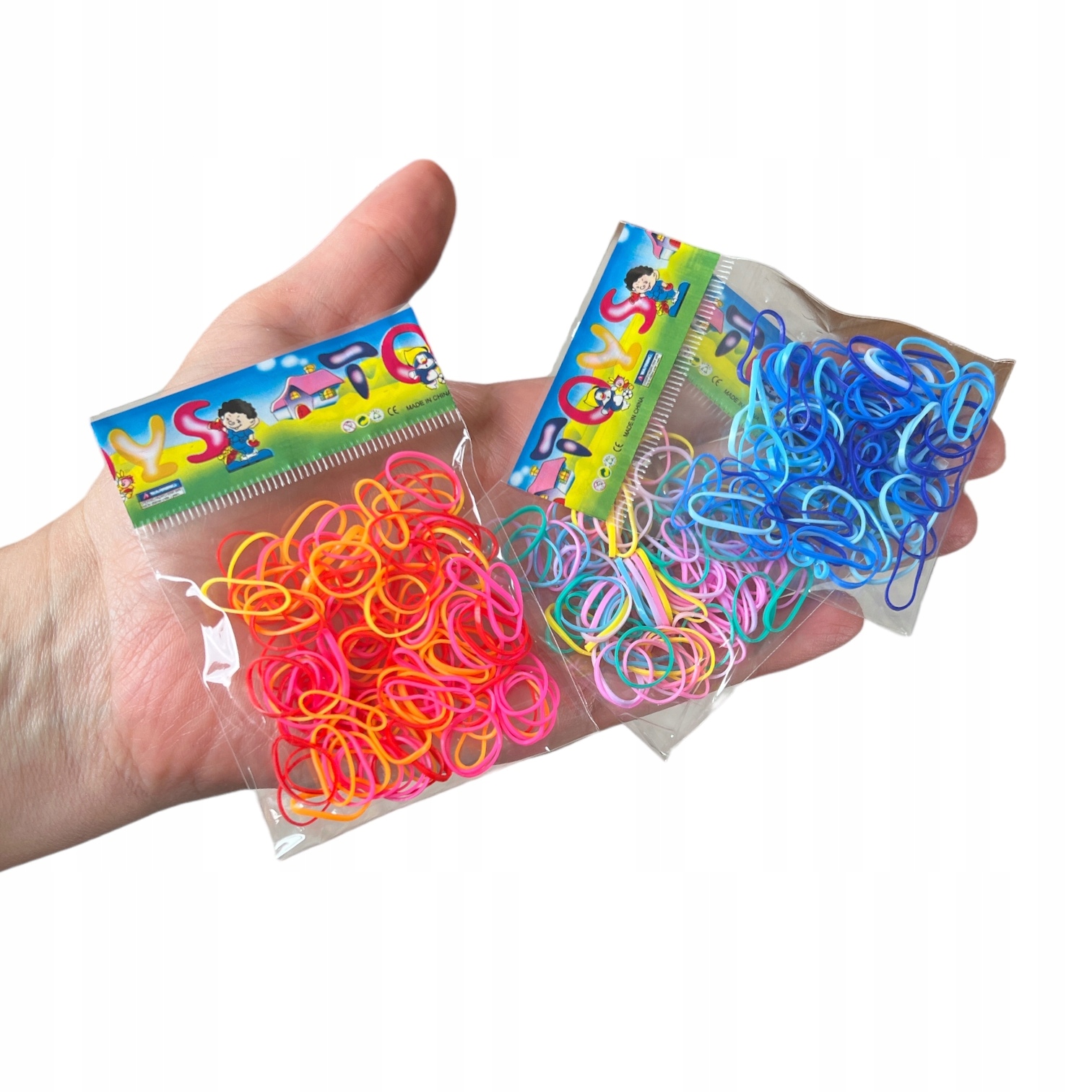 Zestaw gumek silikonowe małe gumeczki kolorowe gumki recepturki 1200 szt. Cechy silikonowa