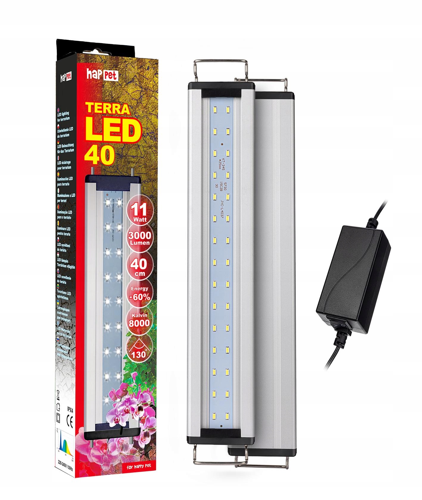 Levně Zářivka Led Lampa Do Terária Pro Želvu Agamy 18 V 60 CM