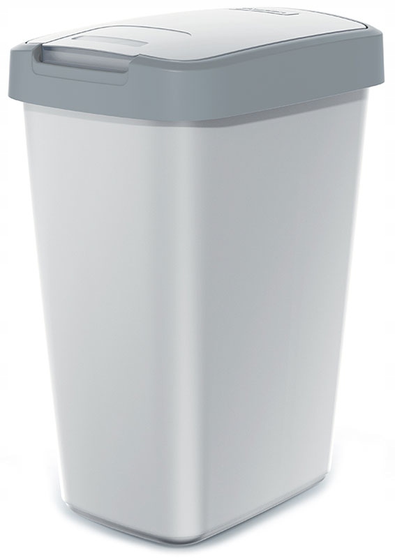Levně Odpadkový koš Compacta Q 12 litrů bílý s poklopem Keden