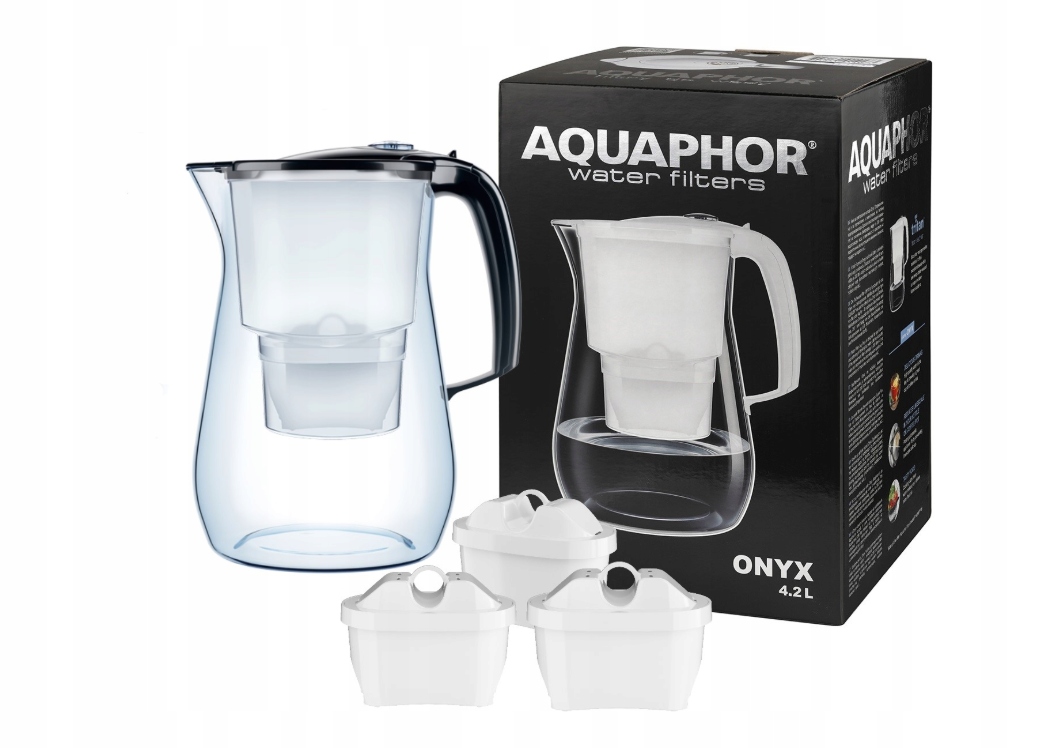Dzbanek filtrujący Aquaphor Onyx 4.2 l 3 wkł. Maxfor+ Mg czarny