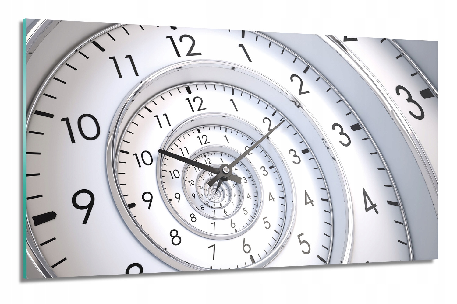 Hodiny časová špirála kuchynský panel 140x70 nástenný