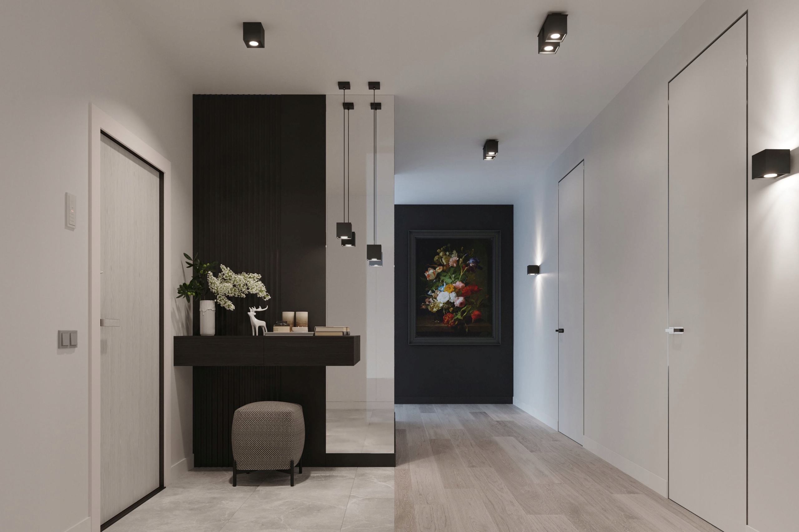 Kwadratowa lampa ścienna LED kinkiet JOSHUA czarny Długość/wysokość 10 cm