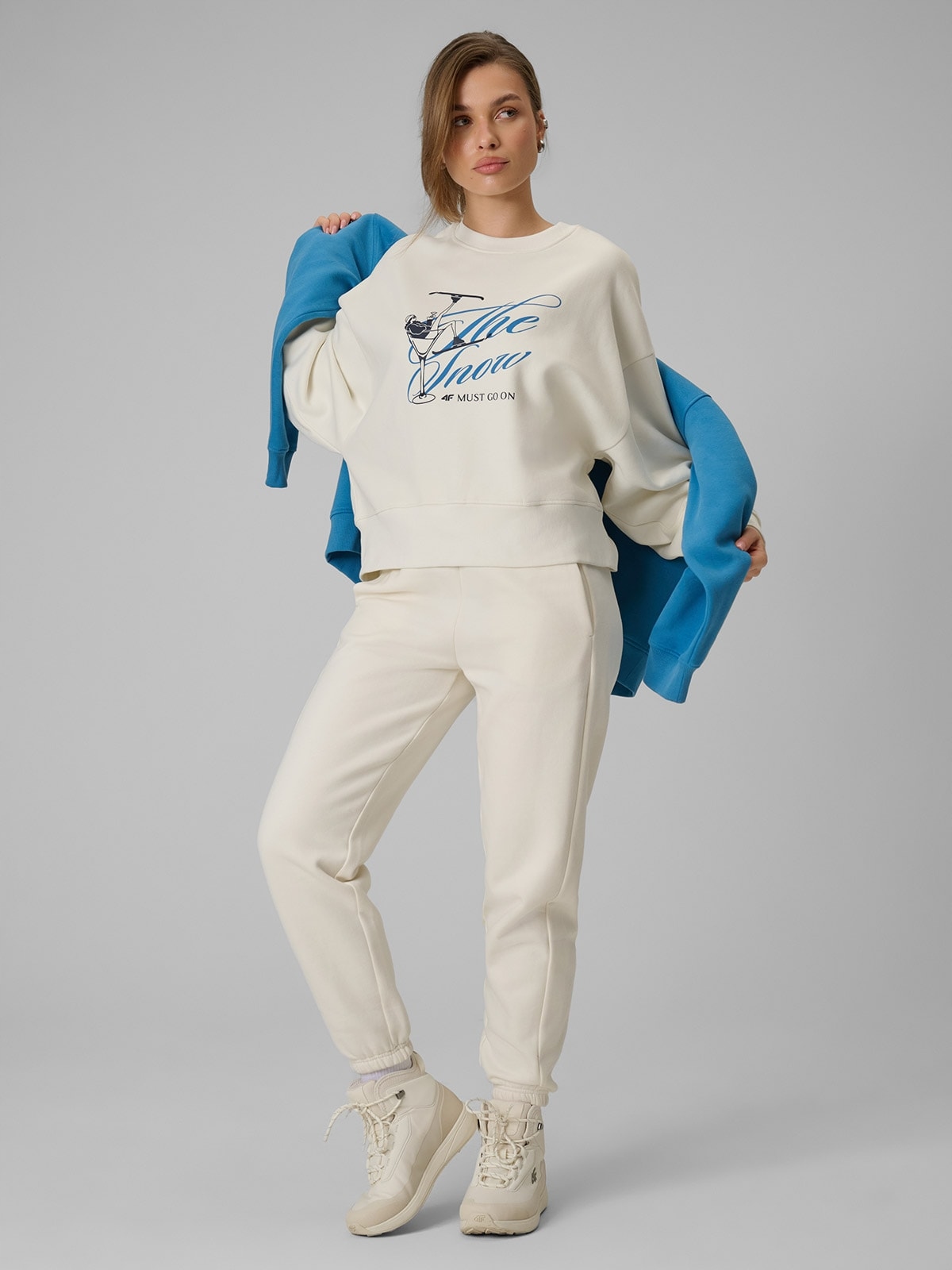 4F Dámské teplákové kalhoty Béžová M