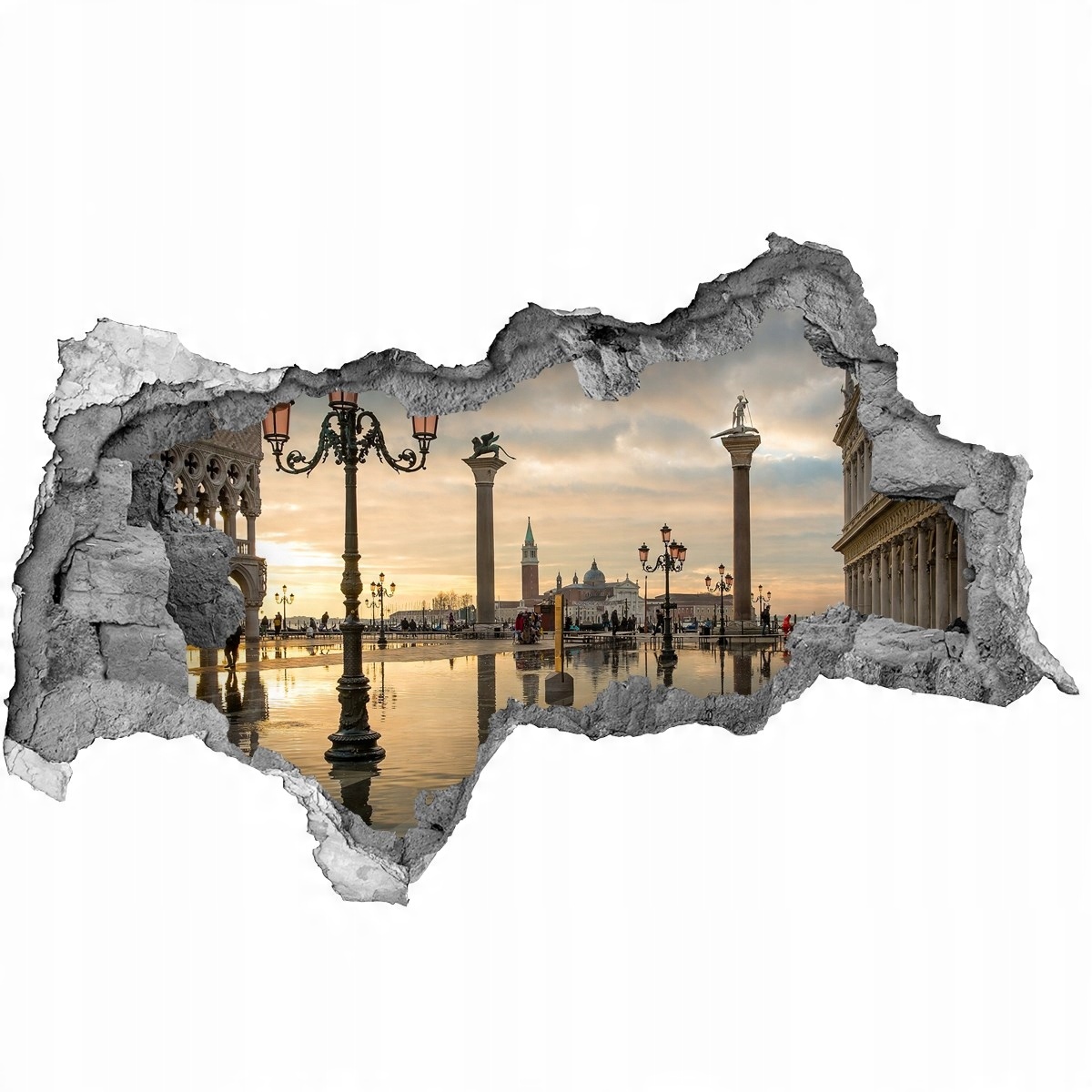 

Fototapeta dziura na ścianę 3d Wenecja Włochy
