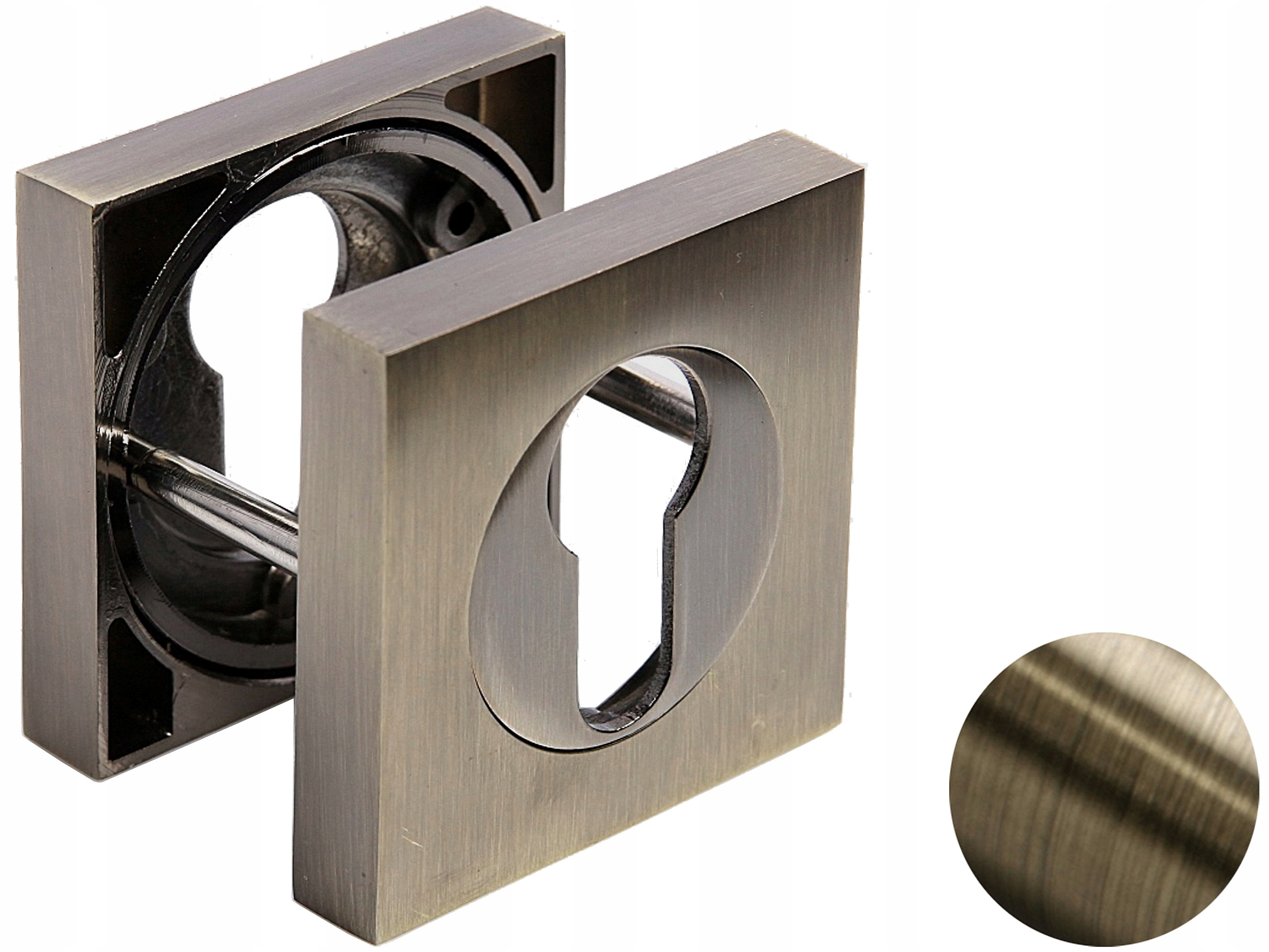 

Rozeta Qubik na Wkładkę do drzwi złota Patyna