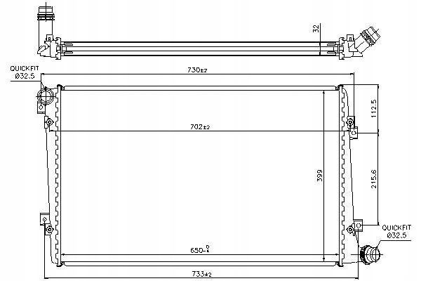 Nissens Chladič Vody Pro Audi A3 1.9 Tdi (8P1)