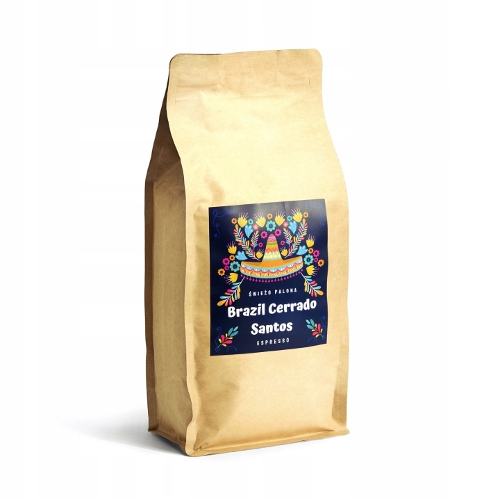 Levně Káva zrnková Arabica Świeżo Palona Brazil Cerrado Santos, hmotnost 1 kg
